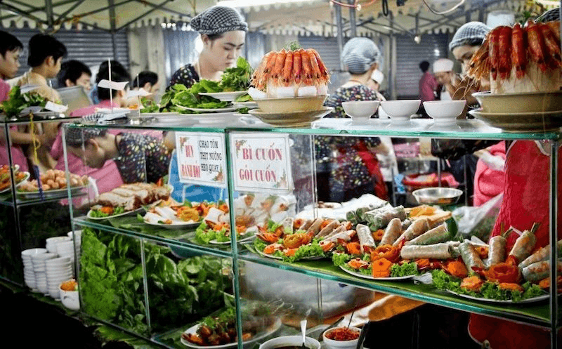 Những quầy ẩm thực bắt mắt tại chợ đêm Rạch Giá
