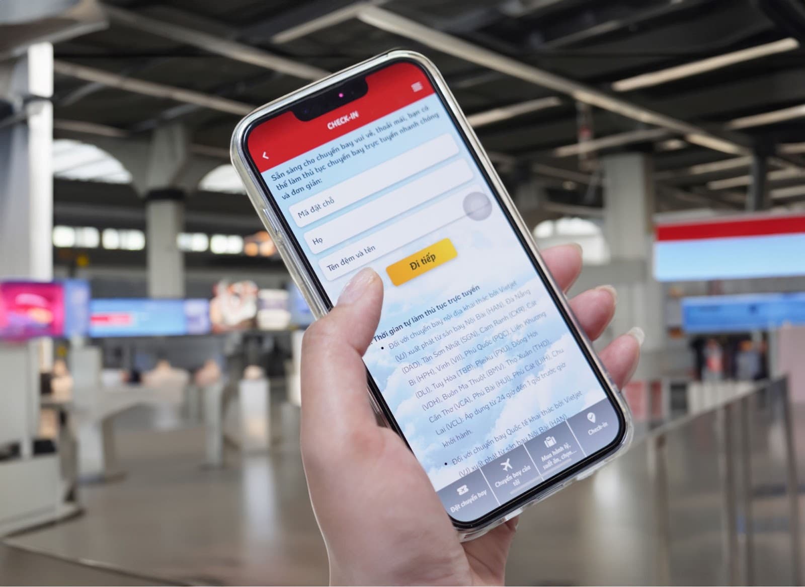 Ứng dụng check-in trực tuyến giúp việc check-in diễn ra nhanh chóng, thuận lợi hơn.