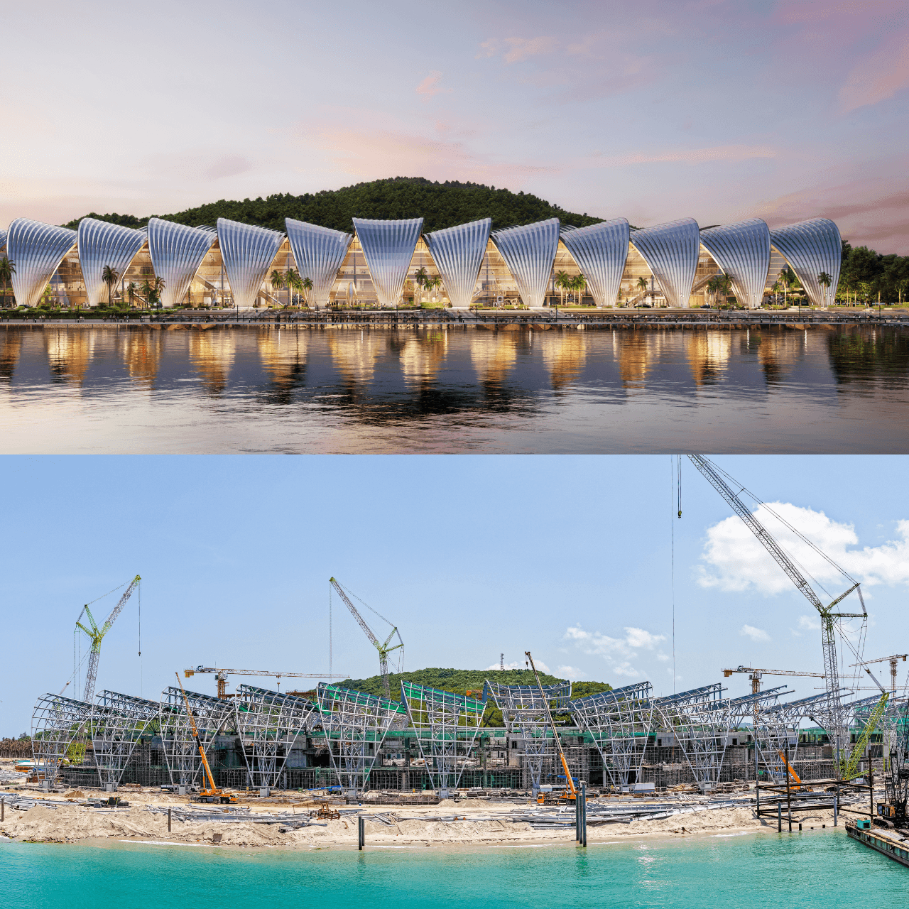 Sun Group triển khai ngày đêm: Trung tâm Hội nghị APEC Phú Quốc lợp mái